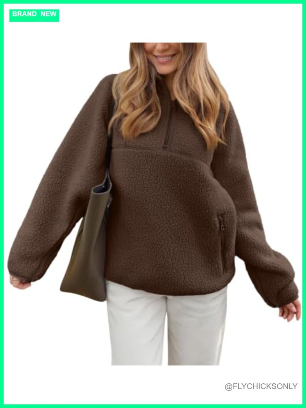 LASLULU Half Zip Sherpa Fleece Pullover Wind-Blocking Winter Sweatshirt